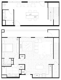 A black and white floor plan of a two-level home with labeled rooms such as "STORAGE," "LINEN," and "KIDS.".